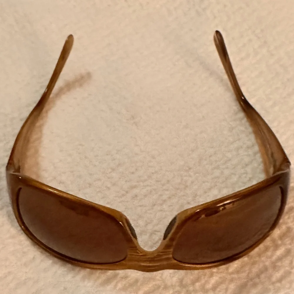 Maui Jim Polarized Sandstone Hibiscus Wrap MJ 134-22 Pre Loved AUTHENTIC